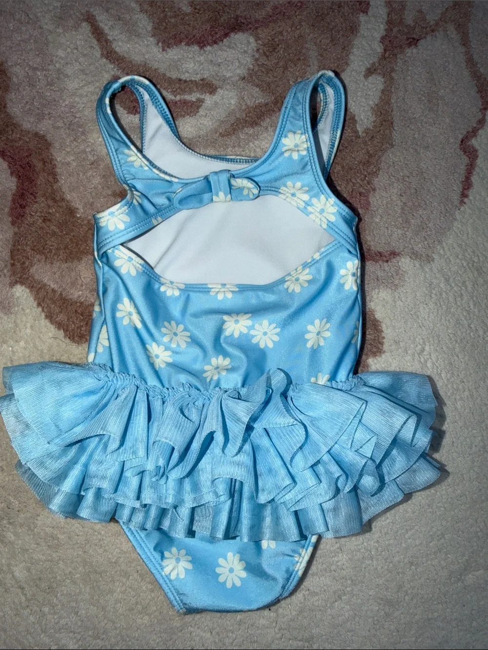 Cat & Jack Light Blue Daisy Tutu One-Piece Swimsuit